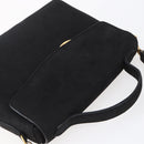 CELINE Shoulder Bag Leather Black Gold Auth 155068-6