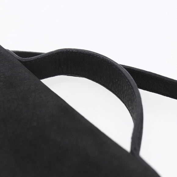 CELINE Shoulder Bag Leather Black Gold Auth 155068