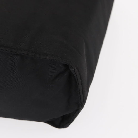 PRADA Hand Bag Nylon Metal Black Gold Auth 155069