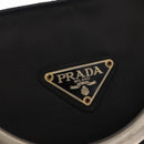 PRADA Hand Bag Nylon Metal Black Gold Auth 155069-15