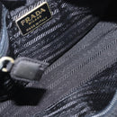 PRADA Hand Bag Nylon Metal Black Gold Auth 155069-17