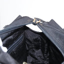PRADA Hand Bag Nylon Metal Black Gold Auth 155069-18
