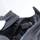 PRADA Hand Bag Nylon Metal Black Gold Auth 155069-19