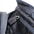 PRADA Hand Bag Nylon Metal Black Gold Auth 155069-20