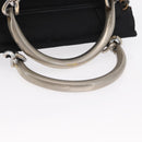 PRADA Hand Bag Nylon Metal Black Gold Auth 155069-7