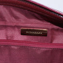 BURBERRY Nova Check Hand Bag Canvas Leather Beige Gold Auth 155070-11