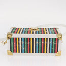FENDI Vanity Hand Bag Leather 2way Multicolor Gold Auth 155071-11
