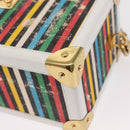 FENDI Vanity Hand Bag Leather 2way Multicolor Gold Auth 155071-13