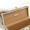 FENDI Vanity Hand Bag Leather 2way Multicolor Gold Auth 155071-17