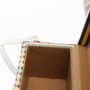 FENDI Vanity Hand Bag Leather 2way Multicolor Gold Auth 155071-21