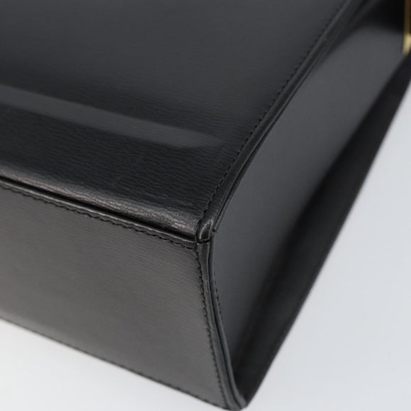 Christian Dior Shoulder Bag Leather Black Gold Auth 155073