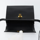 Christian Dior Shoulder Bag Leather Black Gold Auth 155073-10