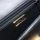 Christian Dior Shoulder Bag Leather Black Gold Auth 155073-18