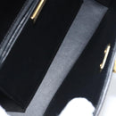 Christian Dior Shoulder Bag Leather Black Gold Auth 155073-11