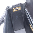 Christian Dior Shoulder Bag Leather Black Gold Auth 155073-20