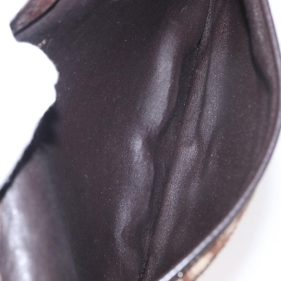 Christian Dior Trotter Canvas Shoulder Bag Brown Auth 155074