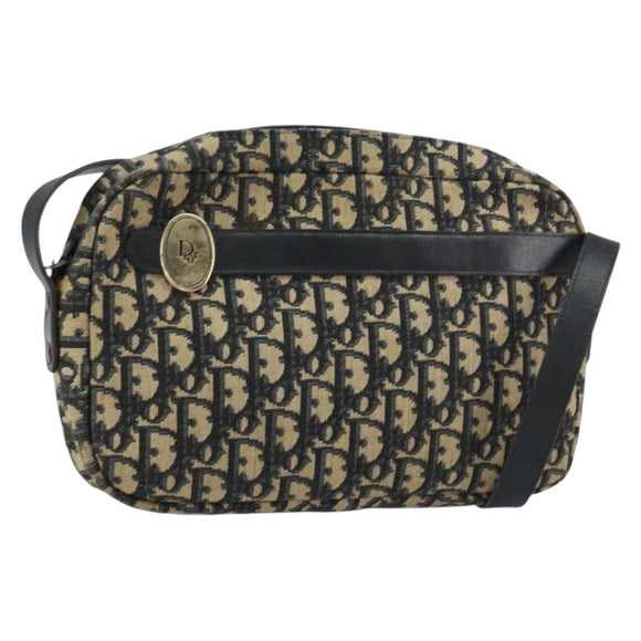 Christian Dior Trotter Canvas Shoulder Bag Navy Auth 155075