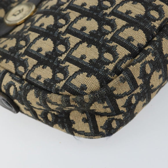 Christian Dior Trotter Canvas Shoulder Bag Navy Auth 155075