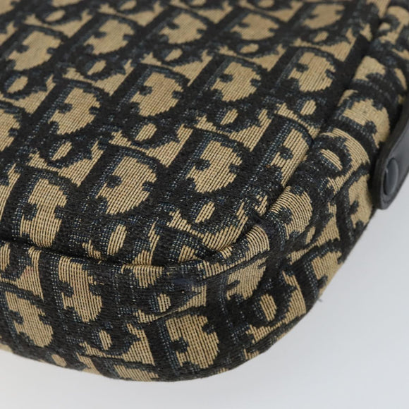 Christian Dior Trotter Canvas Shoulder Bag Navy Auth 155075