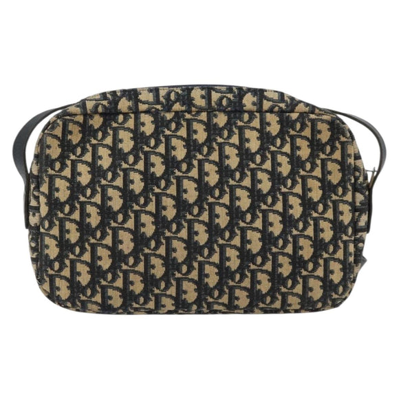 Christian Dior Trotter Canvas Shoulder Bag Navy Auth 155075
