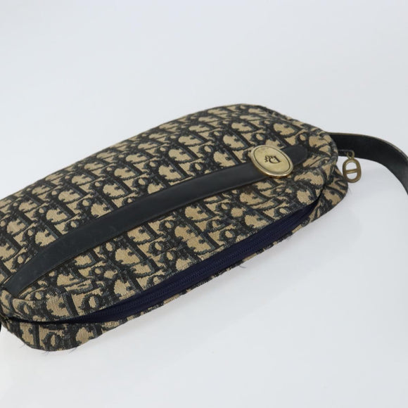 Christian Dior Trotter Canvas Shoulder Bag Navy Auth 155075