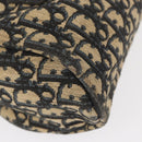 Christian Dior Trotter Canvas Hand Bag Navy Gold Auth 155076-10