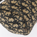 Christian Dior Trotter Canvas Hand Bag Navy Gold Auth 155076-12