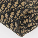 Christian Dior Trotter Canvas Hand Bag Navy Gold Auth 155076-13