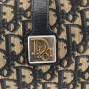 Christian Dior Trotter Canvas Hand Bag Navy Gold Auth 155076-14