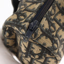 Christian Dior Trotter Canvas Hand Bag Navy Gold Auth 155076-15