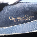 Christian Dior Trotter Canvas Hand Bag Navy Gold Auth 155076-16