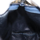 Christian Dior Trotter Canvas Hand Bag Navy Gold Auth 155076-19