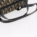 Christian Dior Trotter Canvas Hand Bag Navy Gold Auth 155076-7