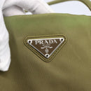 PRADA Tote Bag Nylon Green Silver Auth 155078-17