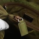 PRADA Tote Bag Nylon Green Silver Auth 155078-18