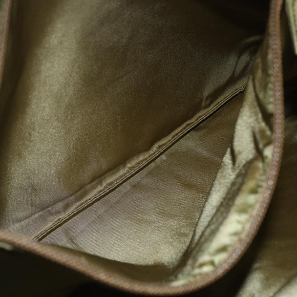 PRADA Tote Bag Nylon Green Silver Auth 155078