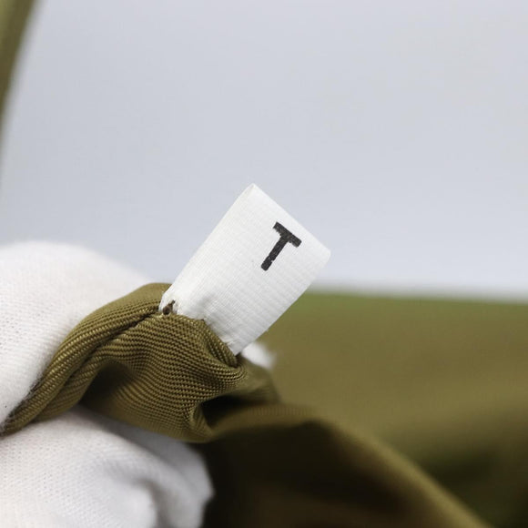 PRADA Tote Bag Nylon Green Silver Auth 155078