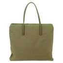 PRADA Tote Bag Nylon Green Silver Auth 155078-2