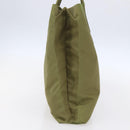 PRADA Tote Bag Nylon Green Silver Auth 155078-3