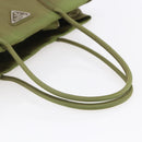 PRADA Tote Bag Nylon Green Silver Auth 155078-7