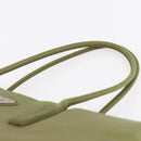 PRADA Tote Bag Nylon Green Silver Auth 155078-8