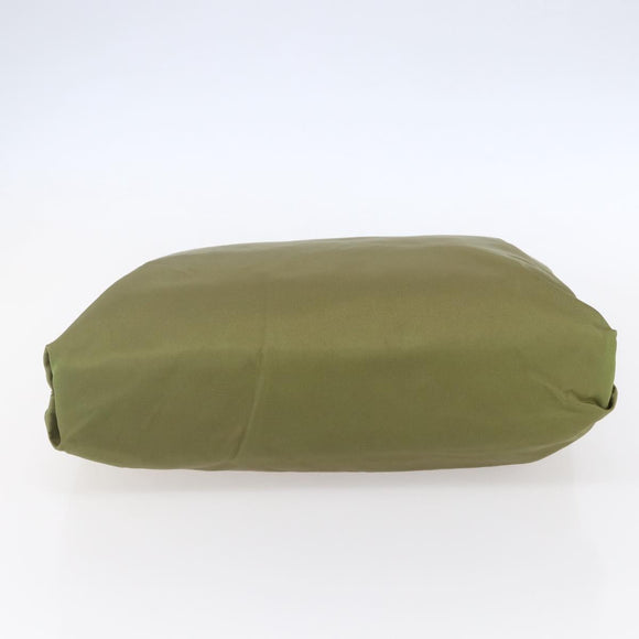 PRADA Tote Bag Nylon Green Silver Auth 155078