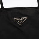 PRADA Tote Bag Nylon Black Silver Auth 155079-18