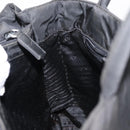 PRADA Tote Bag Nylon Black Silver Auth 155079-20