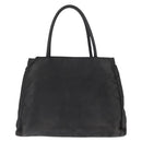 PRADA Tote Bag Nylon Black Silver Auth 155079-2