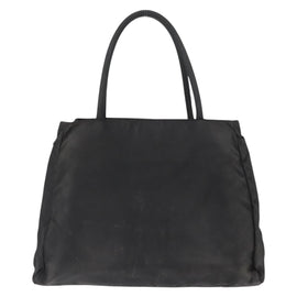 PRADA Tote Bag Nylon Black Silver Auth 155079 - 0