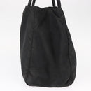 PRADA Tote Bag Nylon Black Silver Auth 155079-4
