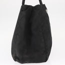 PRADA Tote Bag Nylon Black Silver Auth 155079-5