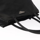 PRADA Tote Bag Nylon Black Silver Auth 155079-7