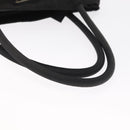 PRADA Tote Bag Nylon Black Silver Auth 155079-8